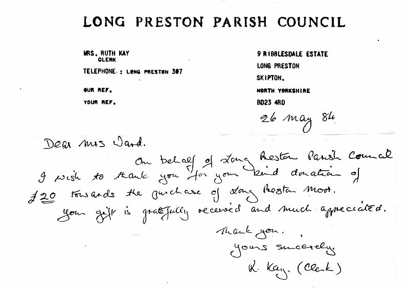 Donation of Long Preston Moor - 1984.JPG - Donation of Long Preston Moor 1984